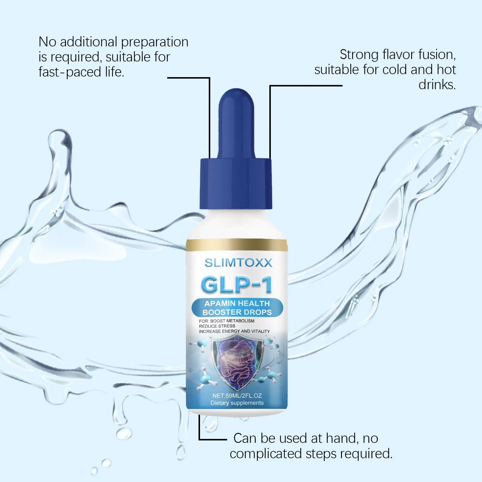 59ml bottle of Body Care Drops Daily Mild topical treatment with droplet dispenser