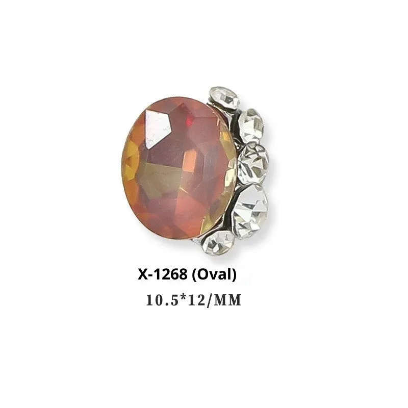 Rhinestone nail art crystal stacked diamond accessories square princess series for nail drills