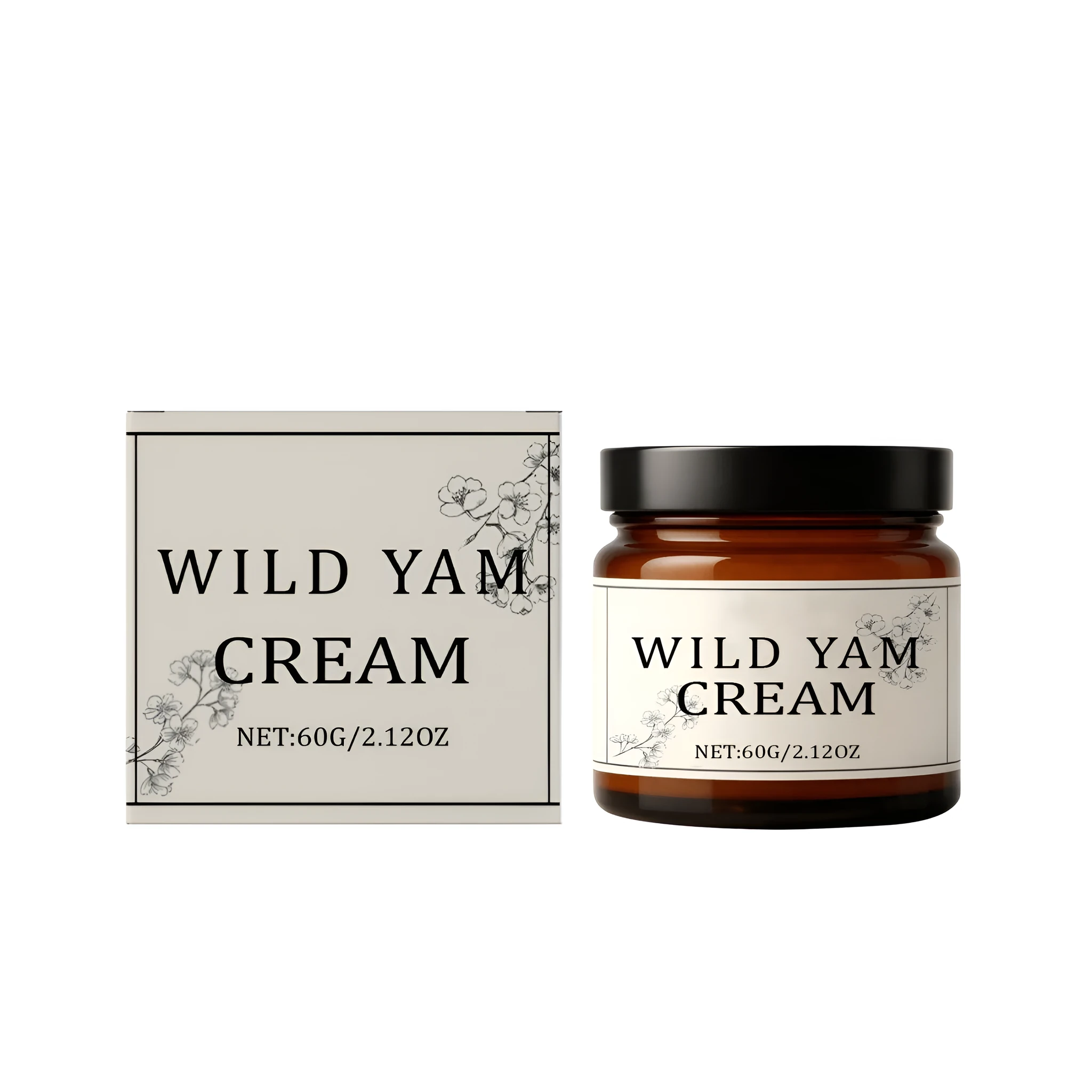 Wild Yam Balance Cream 60g jar with yam root extract and vitamin E formulation