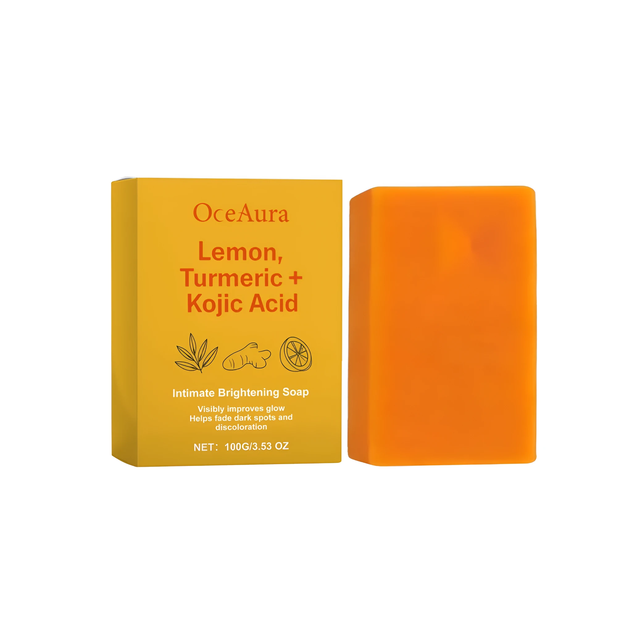 Private Skin Brightening Soap 100g bar with kojic acid and turmeric root oil for even skin tone
