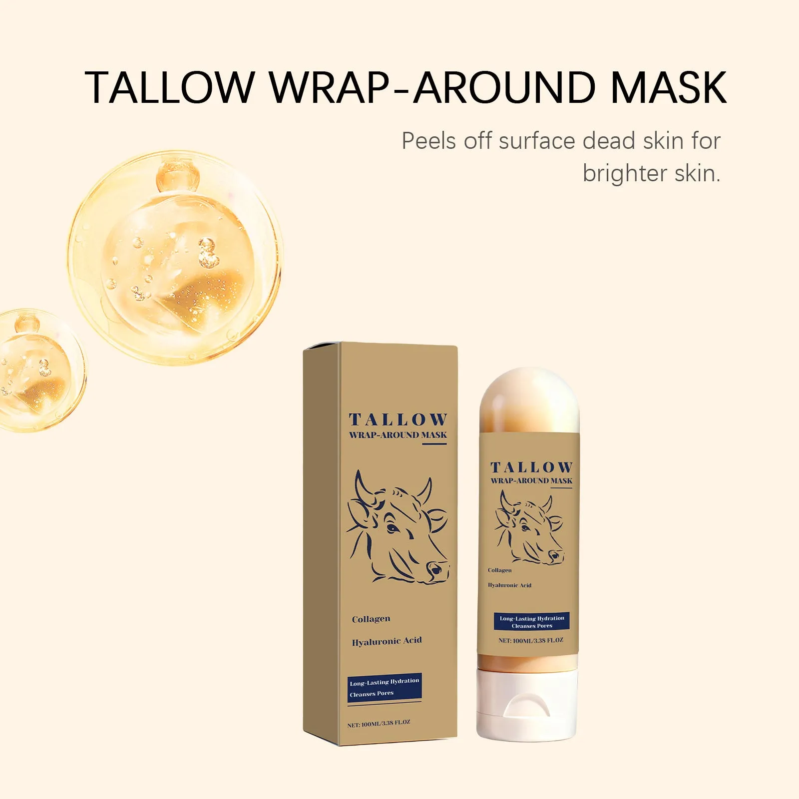 Avocado peeling mask 100ml tube for gentle exfoliation and hydration