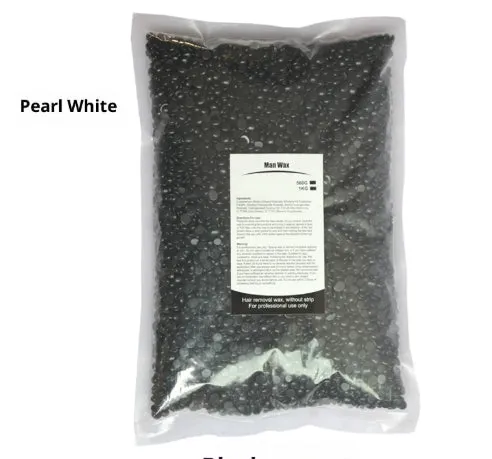 500g solid hard wax granules in a box for paper-free full body hair removal, available in multiple colours