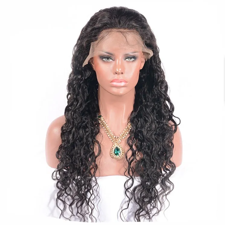 Realistic human hair curly headband wig, fully hand-woven, 8-30 inch length options, colour 360 deep curly wave