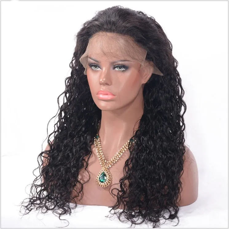 Realistic human hair curly headband wig, fully hand-woven, 8-30 inch length options, colour 360 deep curly wave