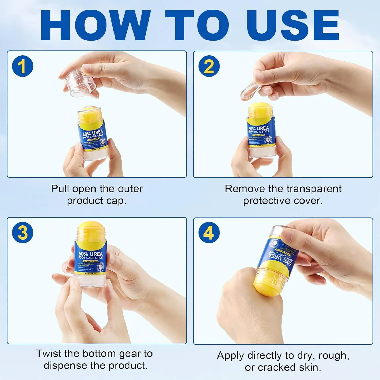 60ml urea body lotion tube with moisturising formula for dry skin care