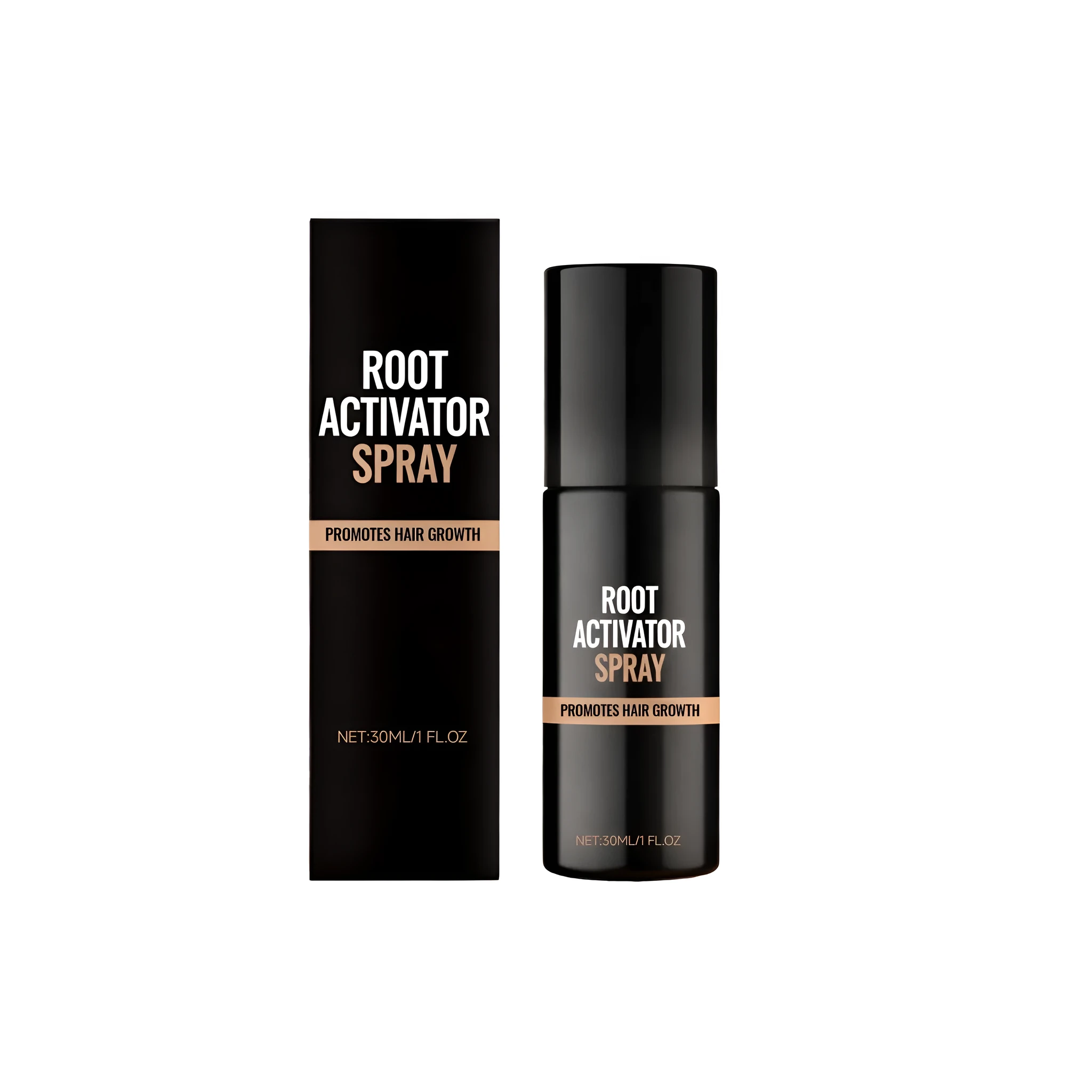 Root activator spray 30ml bottle with biotin and vitamin E for hair growth