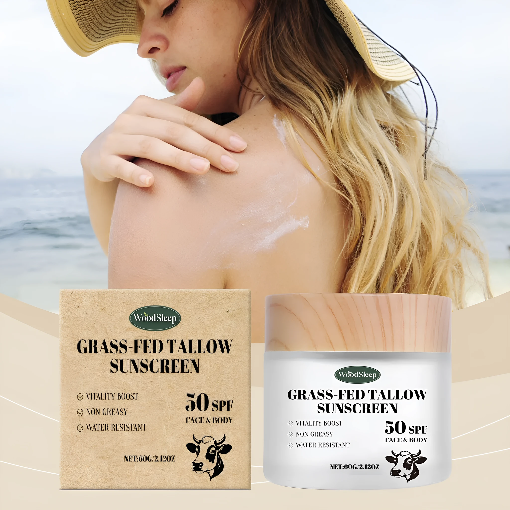 60g tube of butter moisturising protective cream with hyaluronic acid and SPF