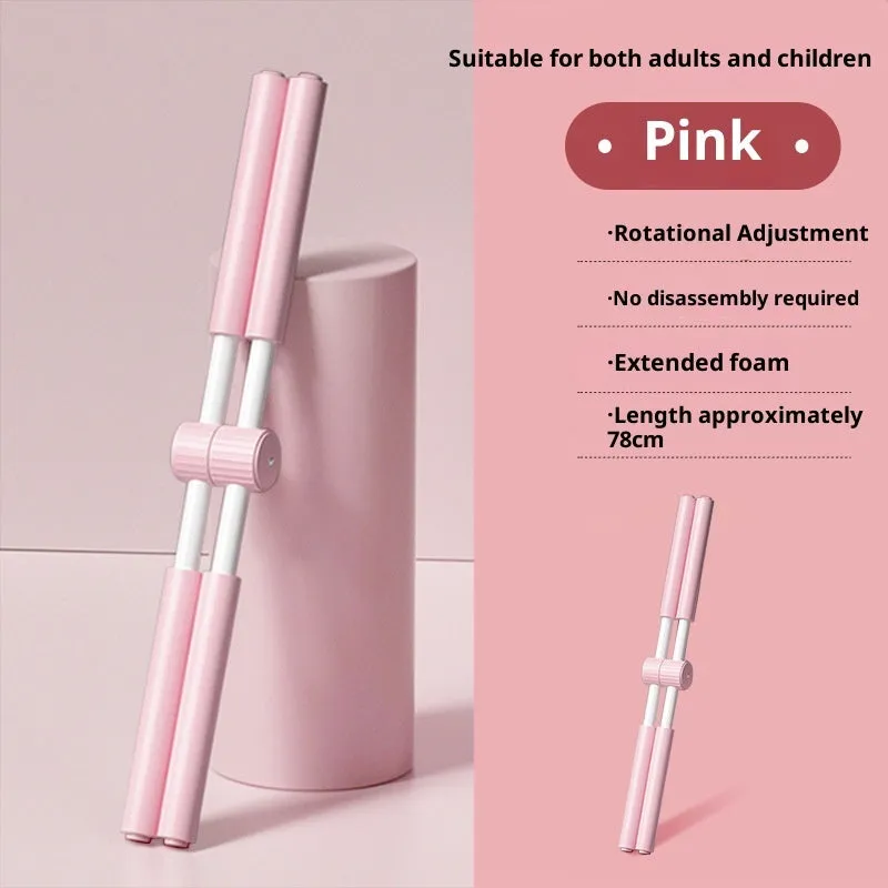 Body corrective yoga stick 78x5.5x6.5 cm steel PP PU cotton for fitness shaping dance sports pink blue green