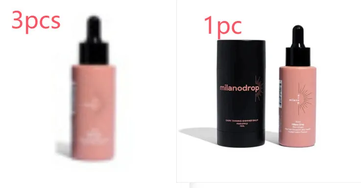 Matte Sun Tanning Black Liquid drops and tanning flash cream set, 50ml and 75ml bottles for sunless tanning.