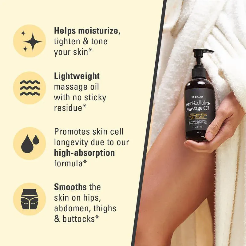 Home Body Firming Massage Oil 240ml bottle with natural oils for women and men