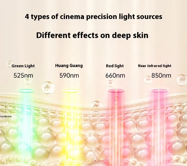 9D photon rejuvenation mask in dark coffee, 320 LED beads, rechargeable light therapy beauty mask