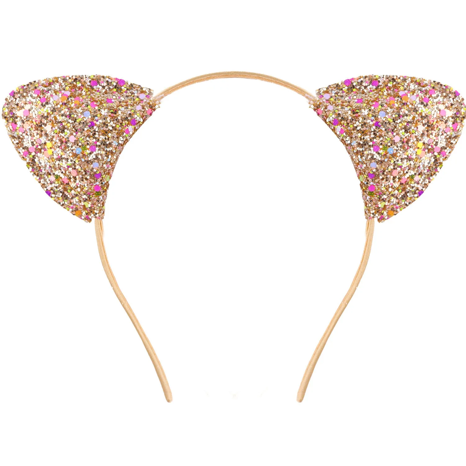 Cat ear colour hair pin for women in round cloth design with gradient colour option