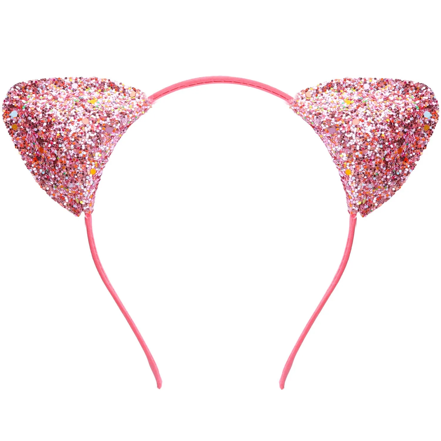 Cat ear colour hair pin for women in round cloth design with gradient colour option