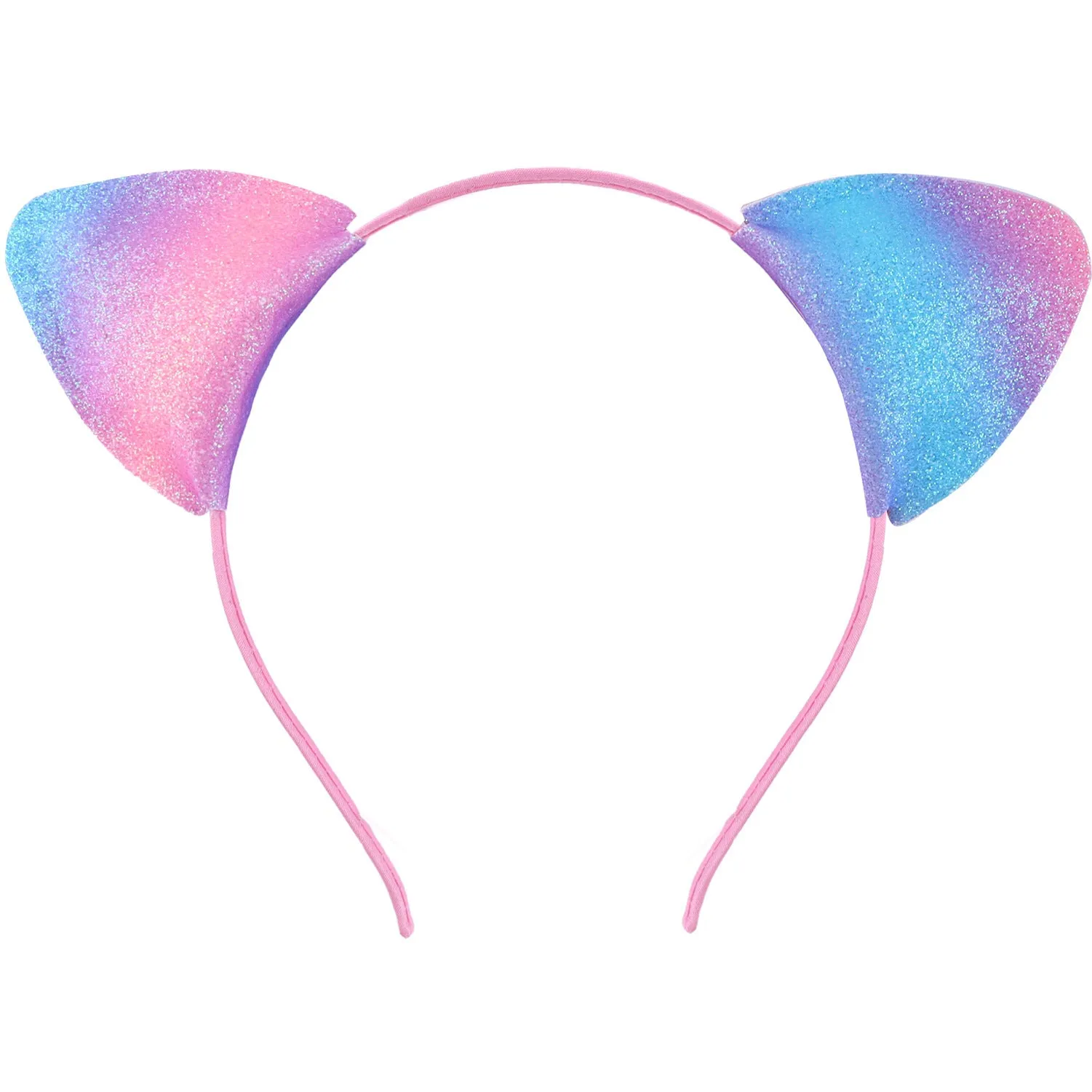 Cat ear colour hair pin for women in round cloth design with gradient colour option