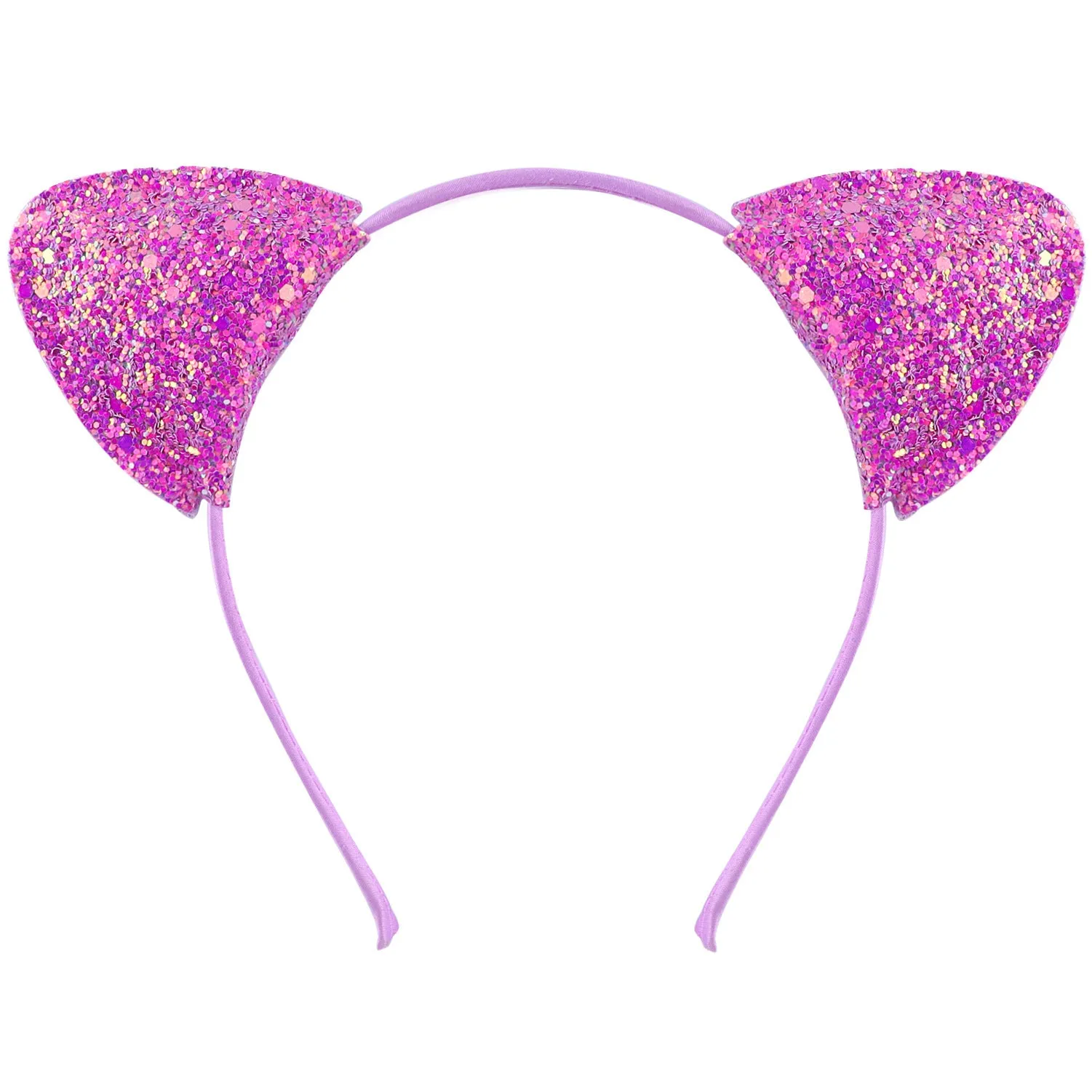 Cat ear colour hair pin for women in round cloth design with gradient colour option