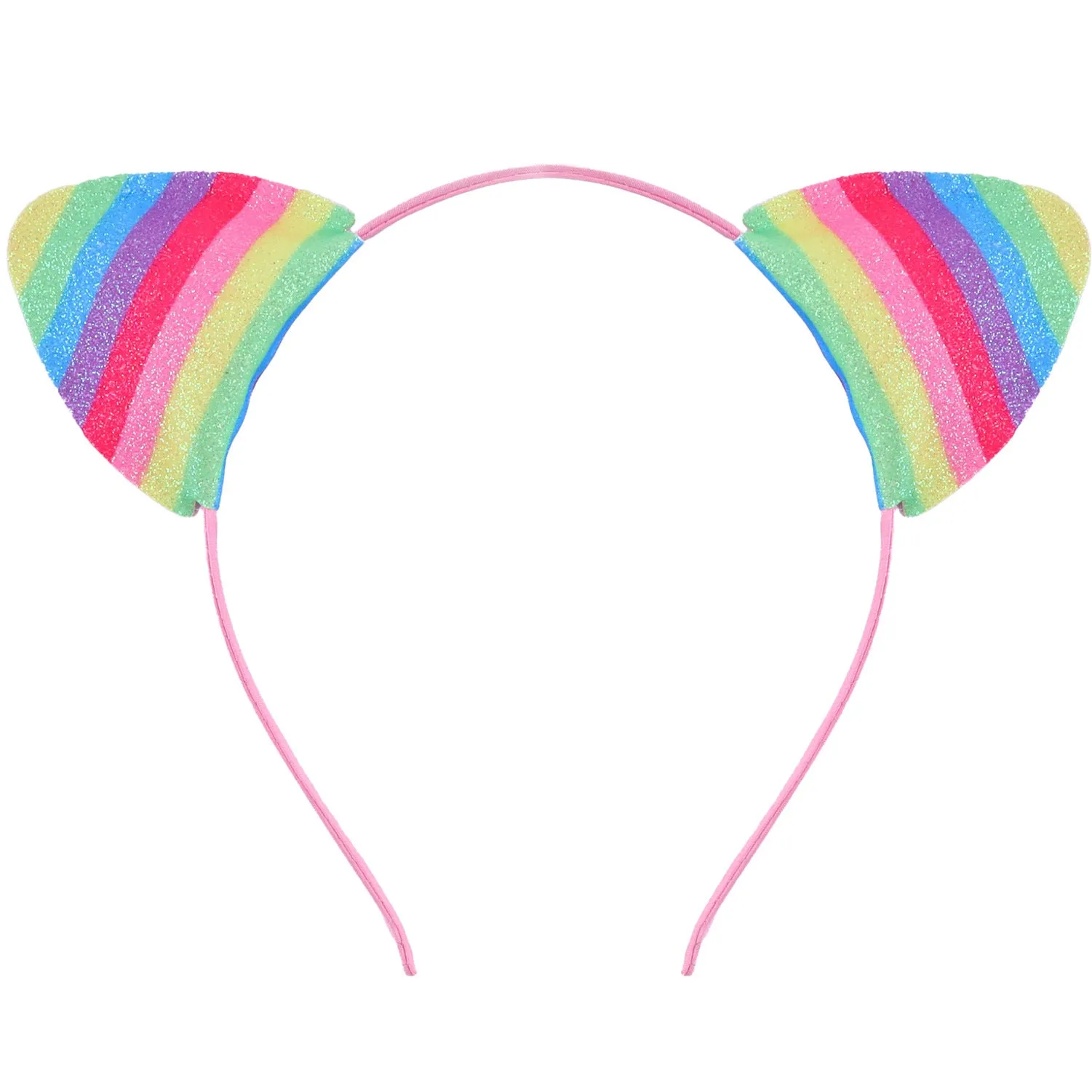 Cat ear colour hair pin for women in round cloth design with gradient colour option