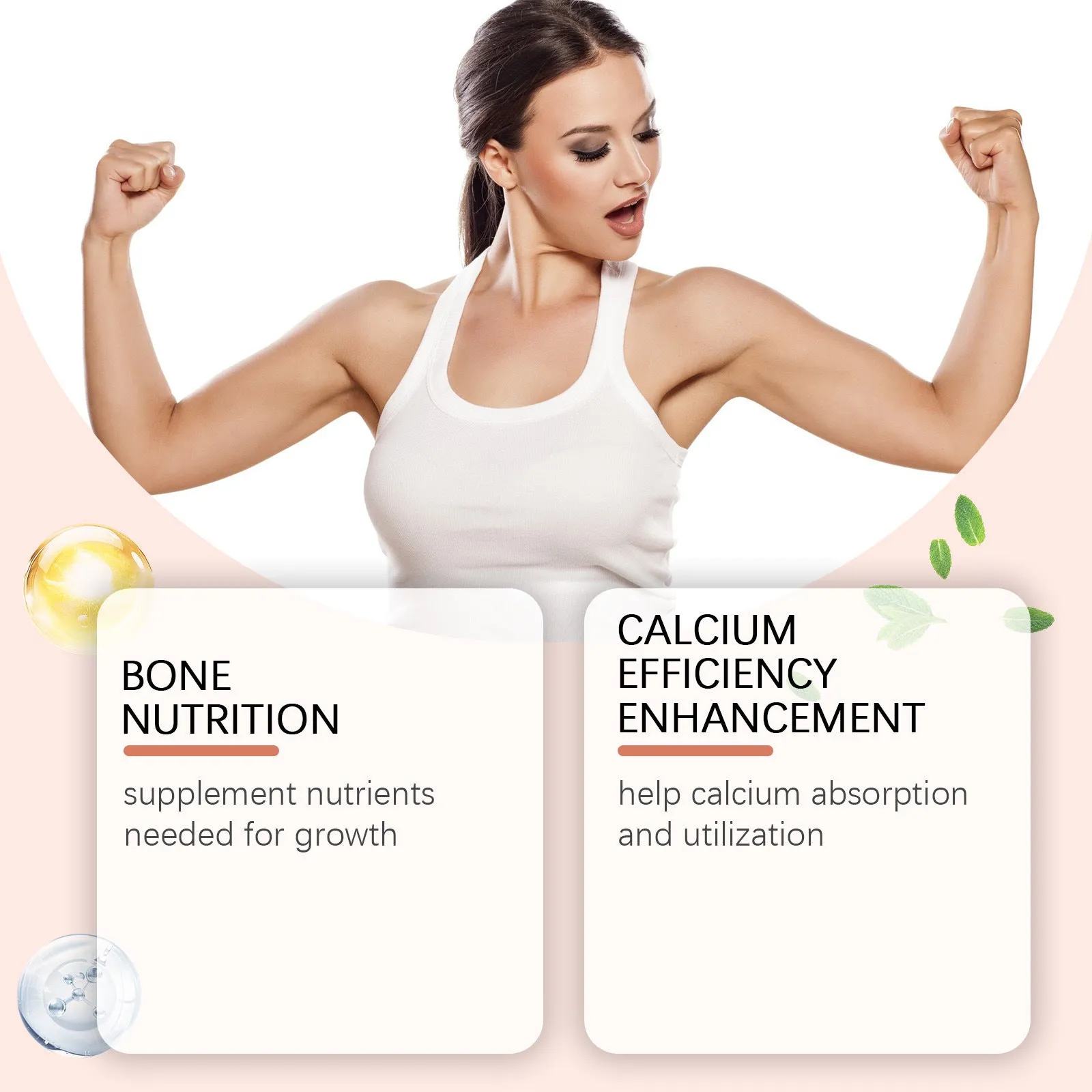 Pack of 60 fruit-flavoured soft candy supplements for daily body care