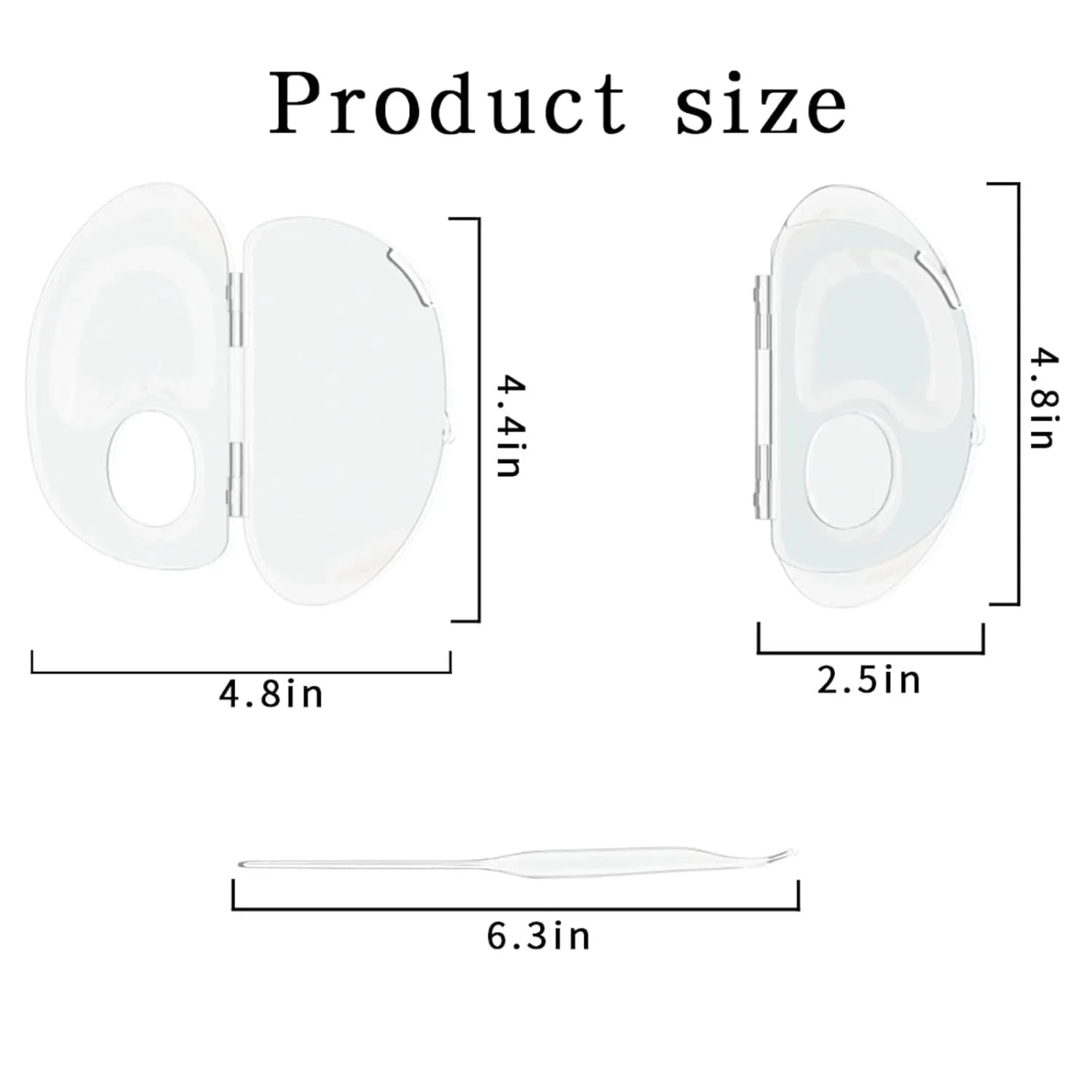 Transparent acrylic makeup mixing palette with storage groove and colour test areas