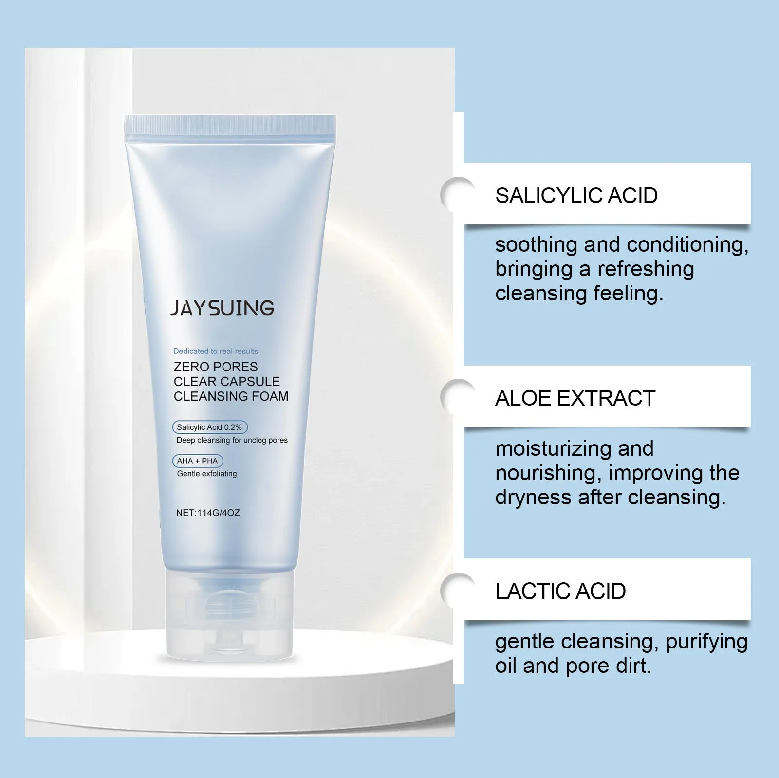 Salicylate facial cleanser 114g tube with gentle pore cleansing formula
