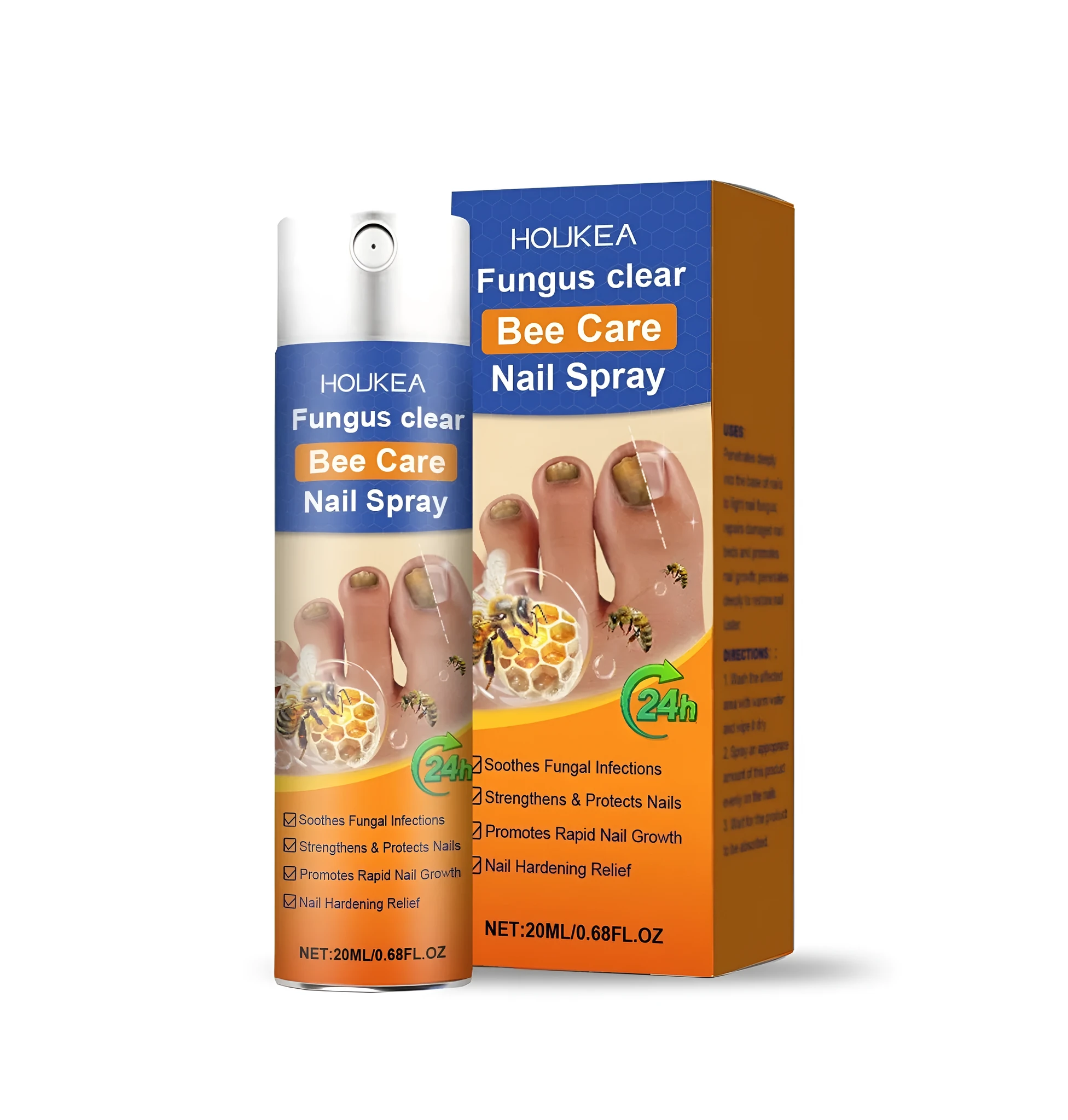 20ml nail fungus spray bottle with bee venom and urea formula for fungal nail treatment