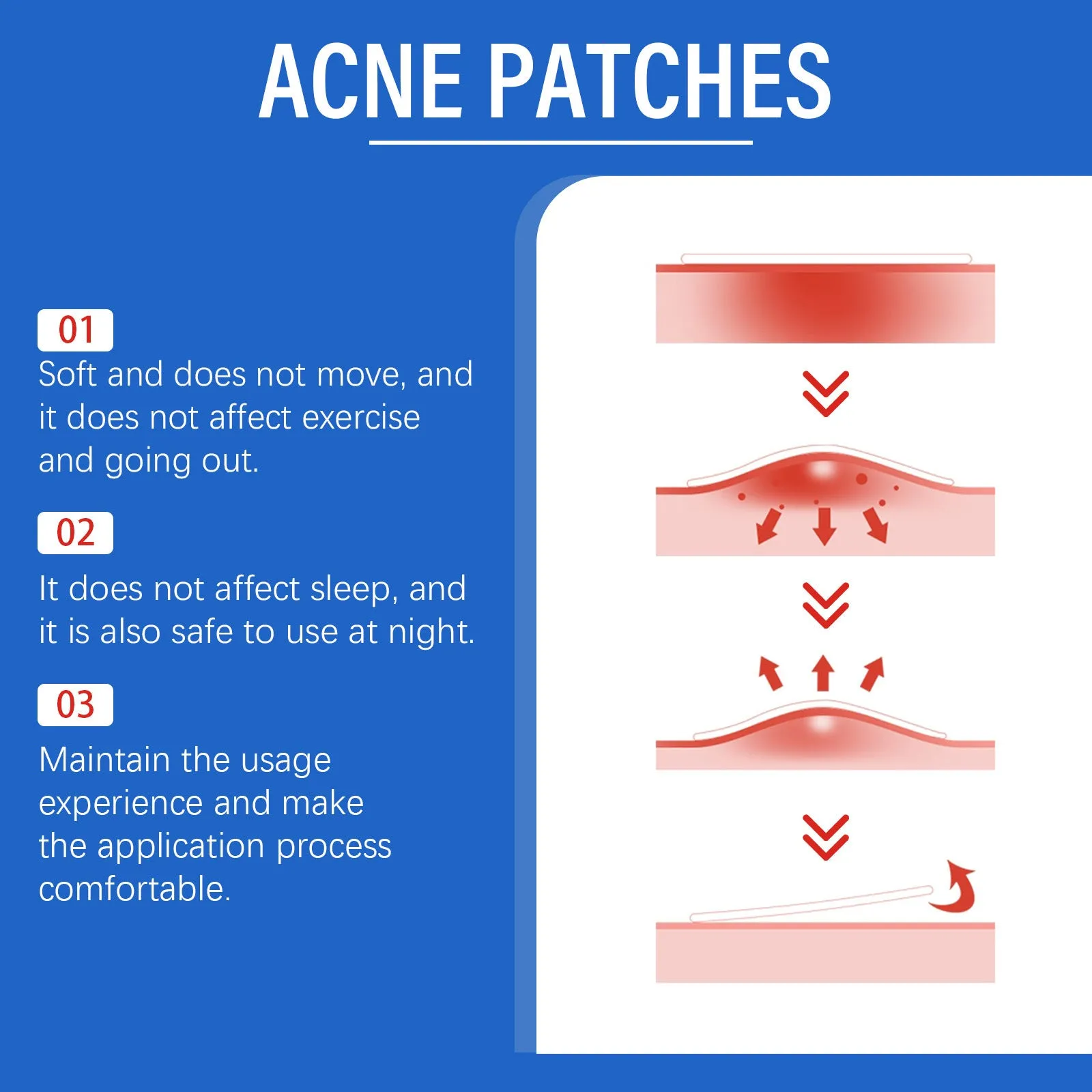 Pack of 216 acne patches with tea tree oil and Vitamin E for facial blemish treatment