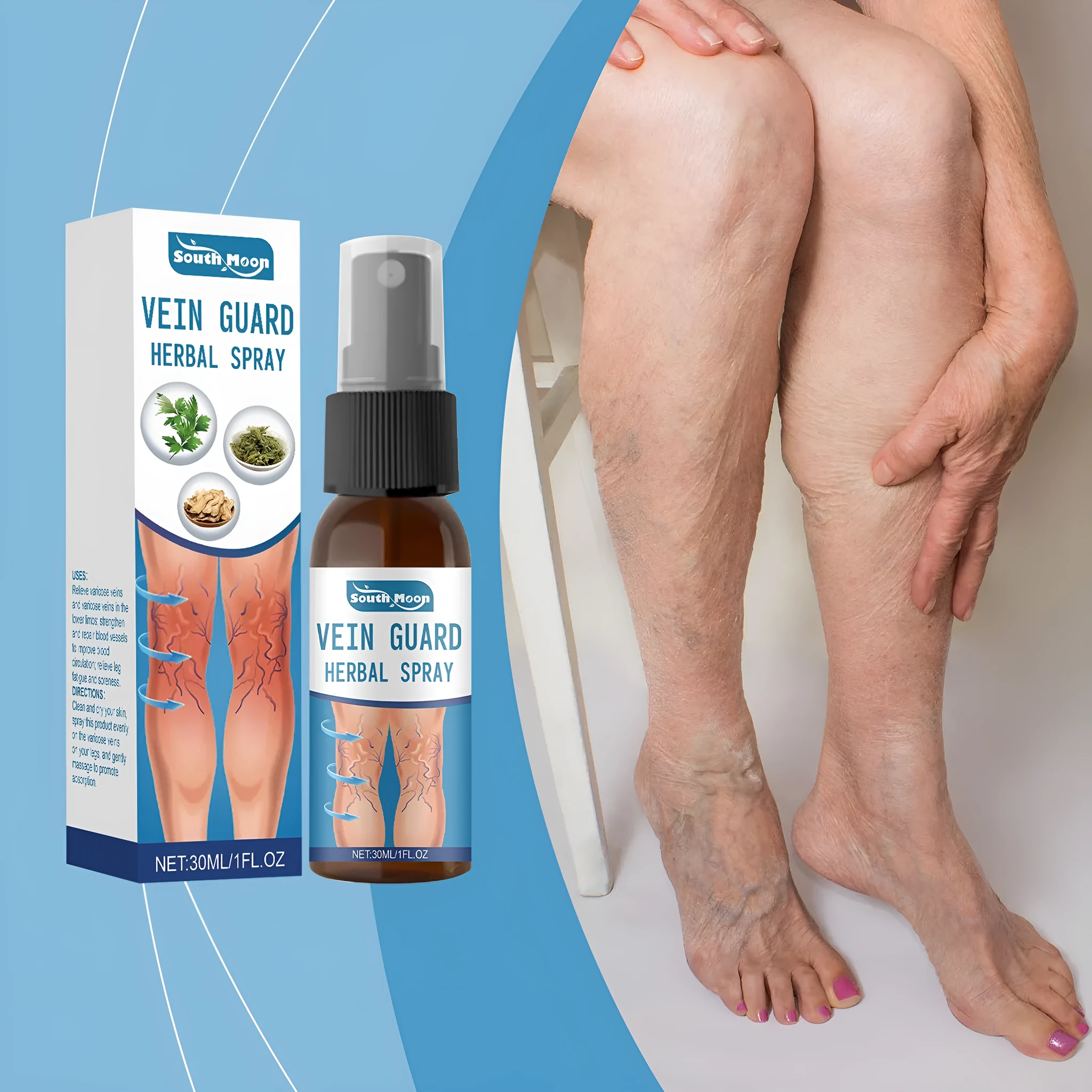 30ml bottle of Herbal Body Care Spray Gentle with natural ingredient formula