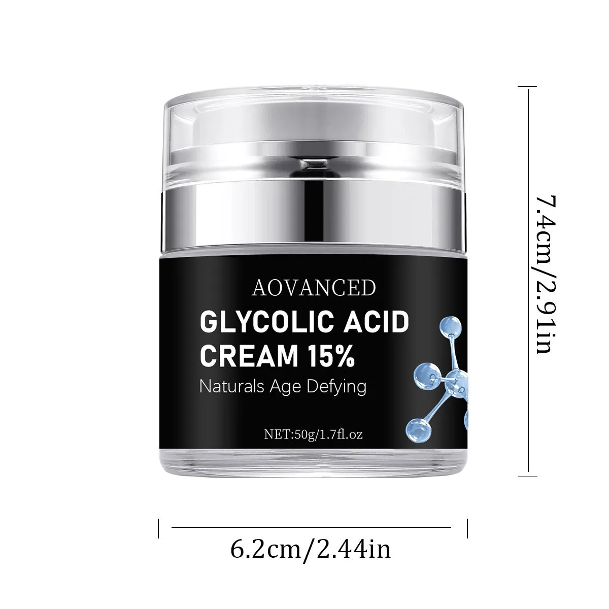 50g jar of salicylate exfoliating cream for facial nourishment and moisturising