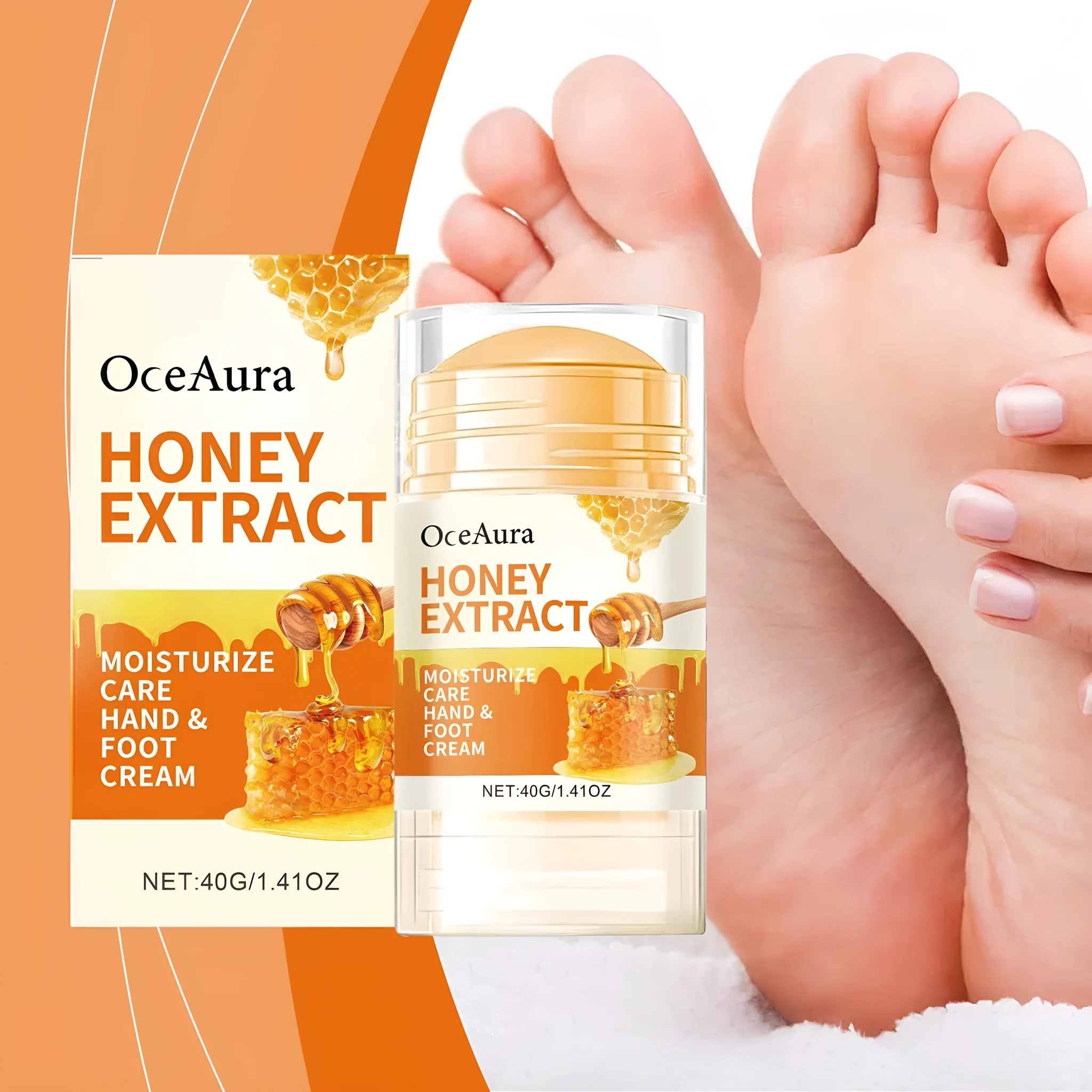 OCEAURA Honey Moisturising Care Stick 40g for heels, elbows, and knees