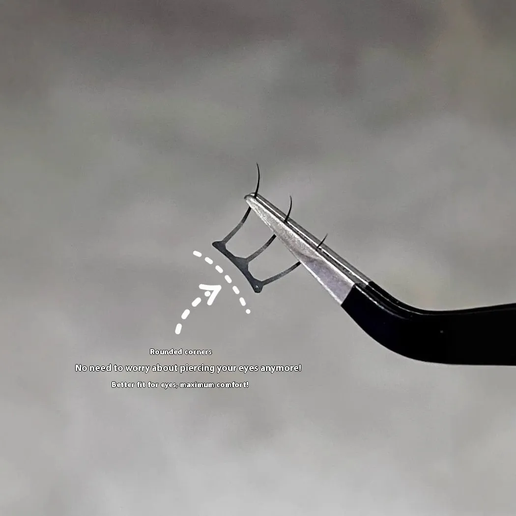 Reusable artificial fibre false eyelash clusters in cluster packaging with optional tweezers