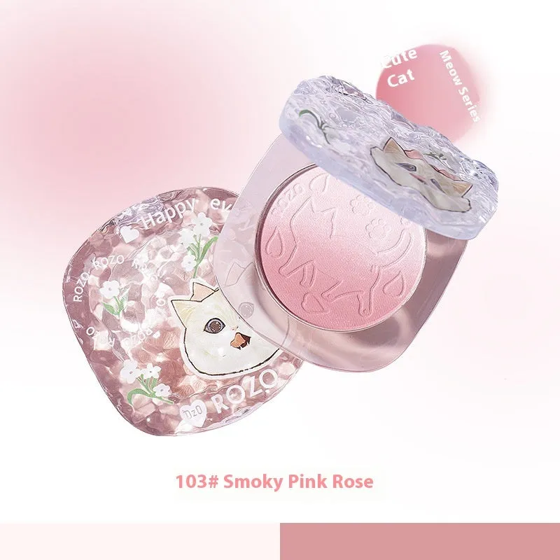 Two-tone gradient matte blusher compact shown in one of four colour variants: Tipsy Sweet Potato, Sea Salt Bare Powder, Smoke Pink Rose, or Almond Milk Roasting.
