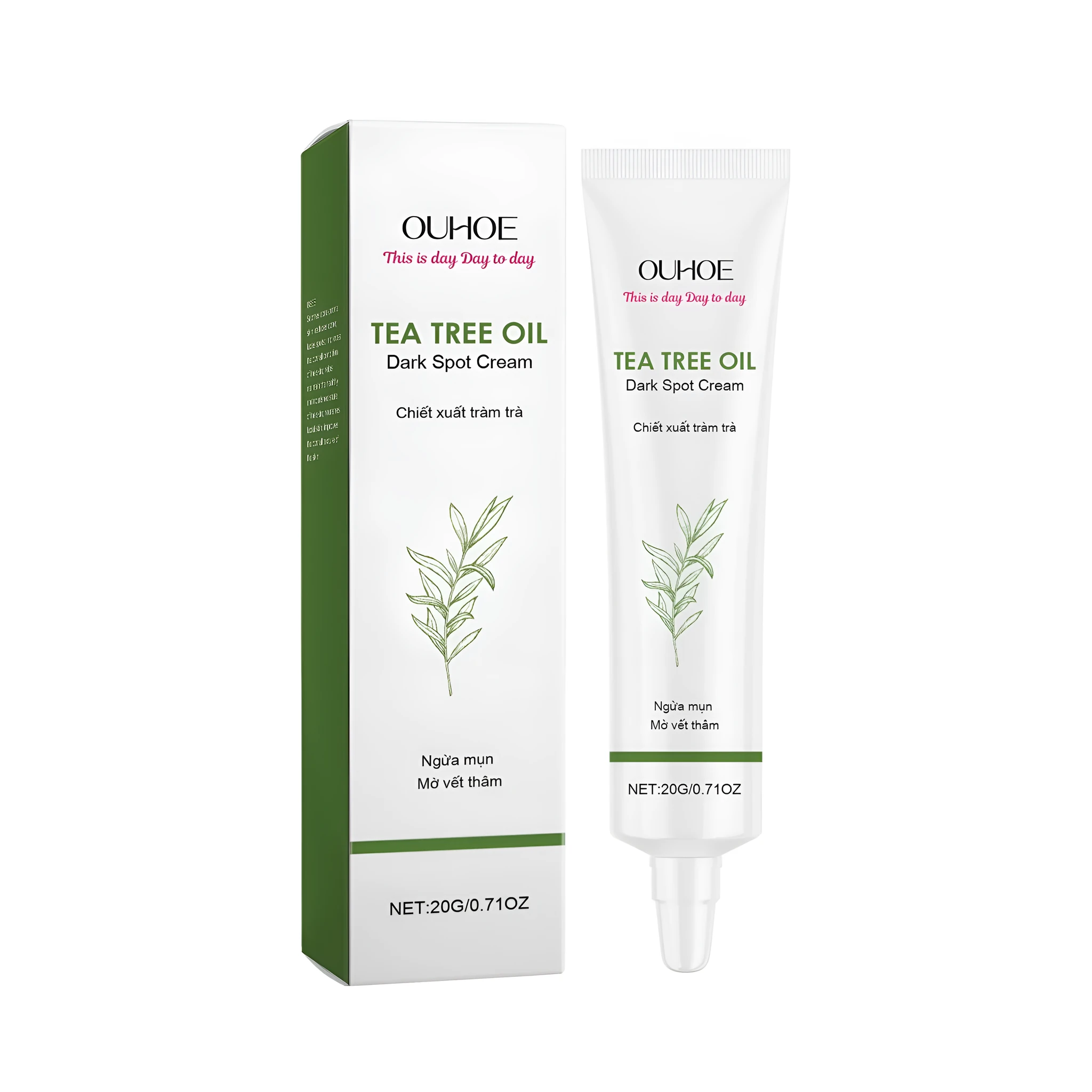 20g jar of facial care cream with tea tree oil and nicotinamide