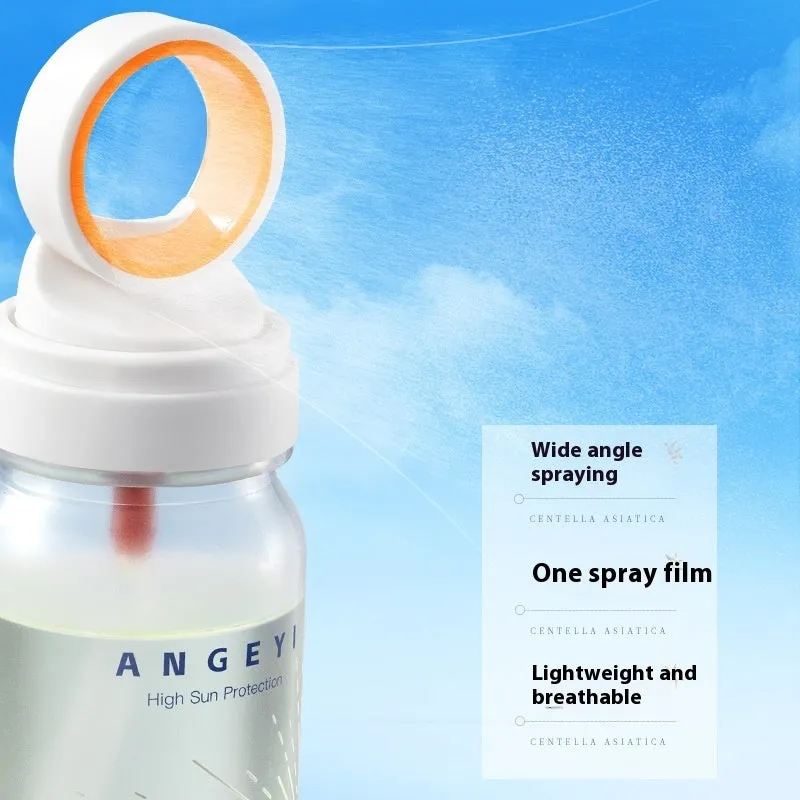 SPF50 crystal sunscreen spray bottle with 90ml content for full body UV protection