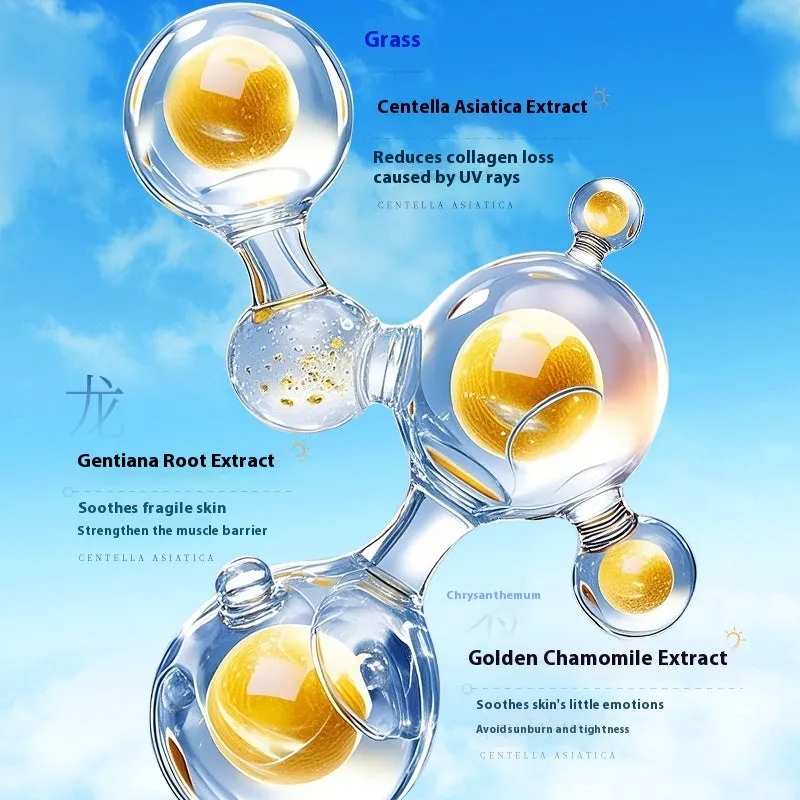 SPF50 crystal sunscreen spray bottle with 90ml content for full body UV protection