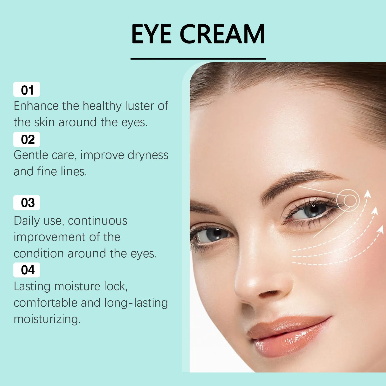 30g jar of retinol anti-aging eye cream with hyaluronic acid for dark circles and fine lines