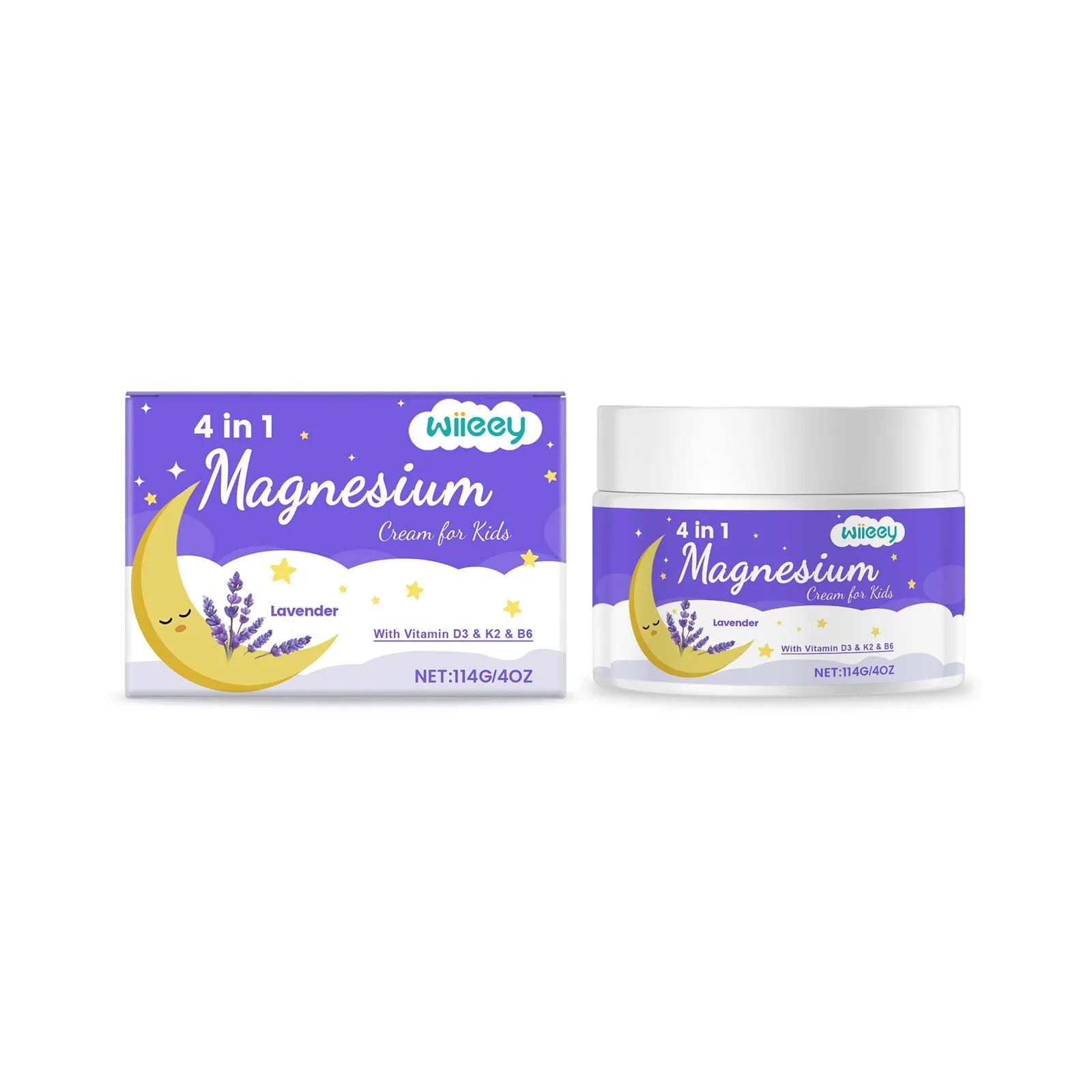 114g tub of magnesium cream for kids with vitamin D3 and B6