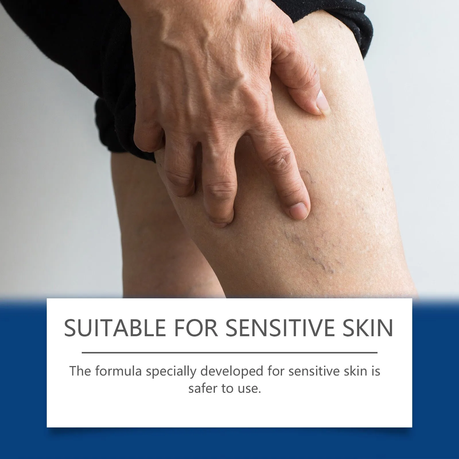 30ml bottle of leg care spray for daily massage with menthol, ginger, and horse chestnut.