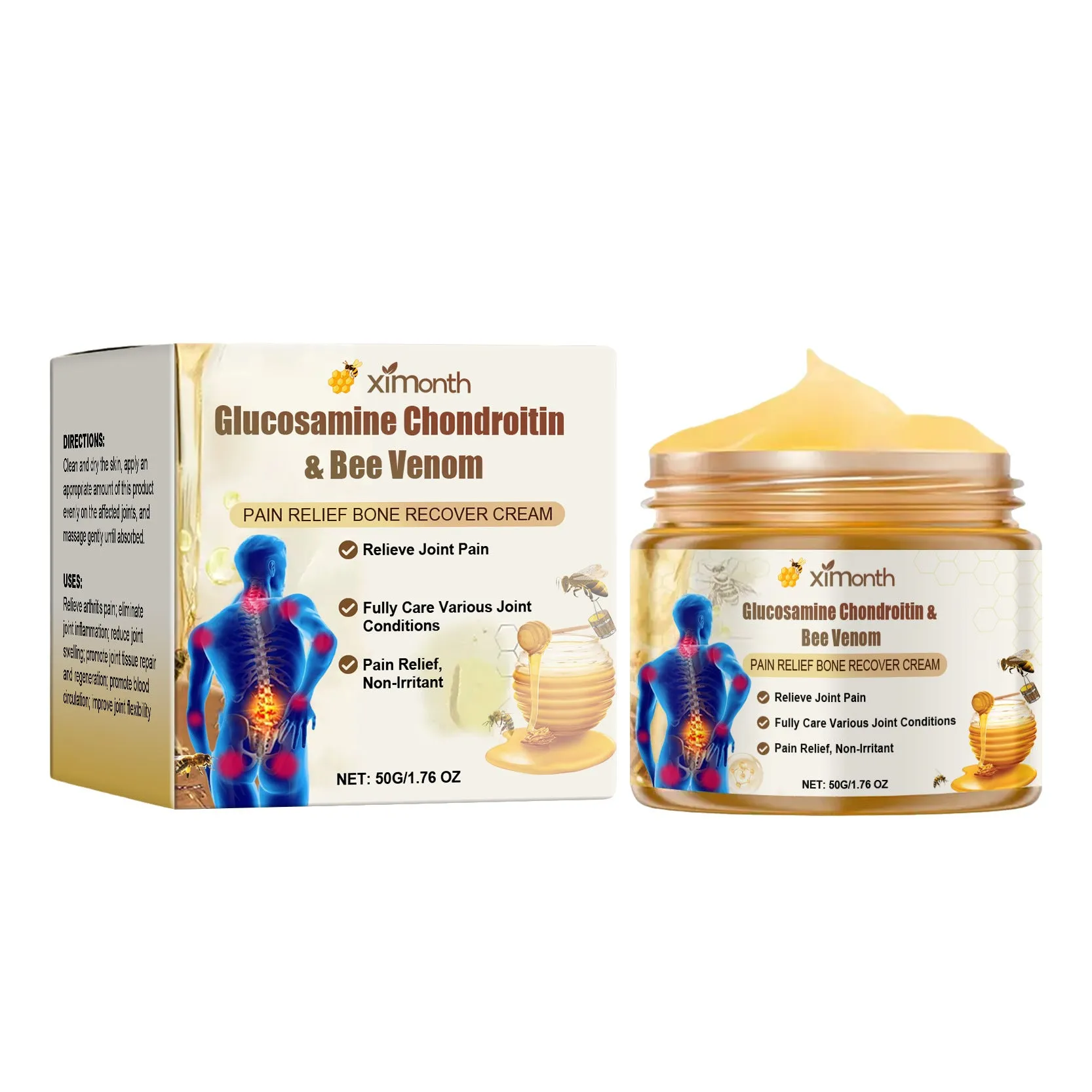50g tube of bee venom and chondroitin sulphate joint neck cream