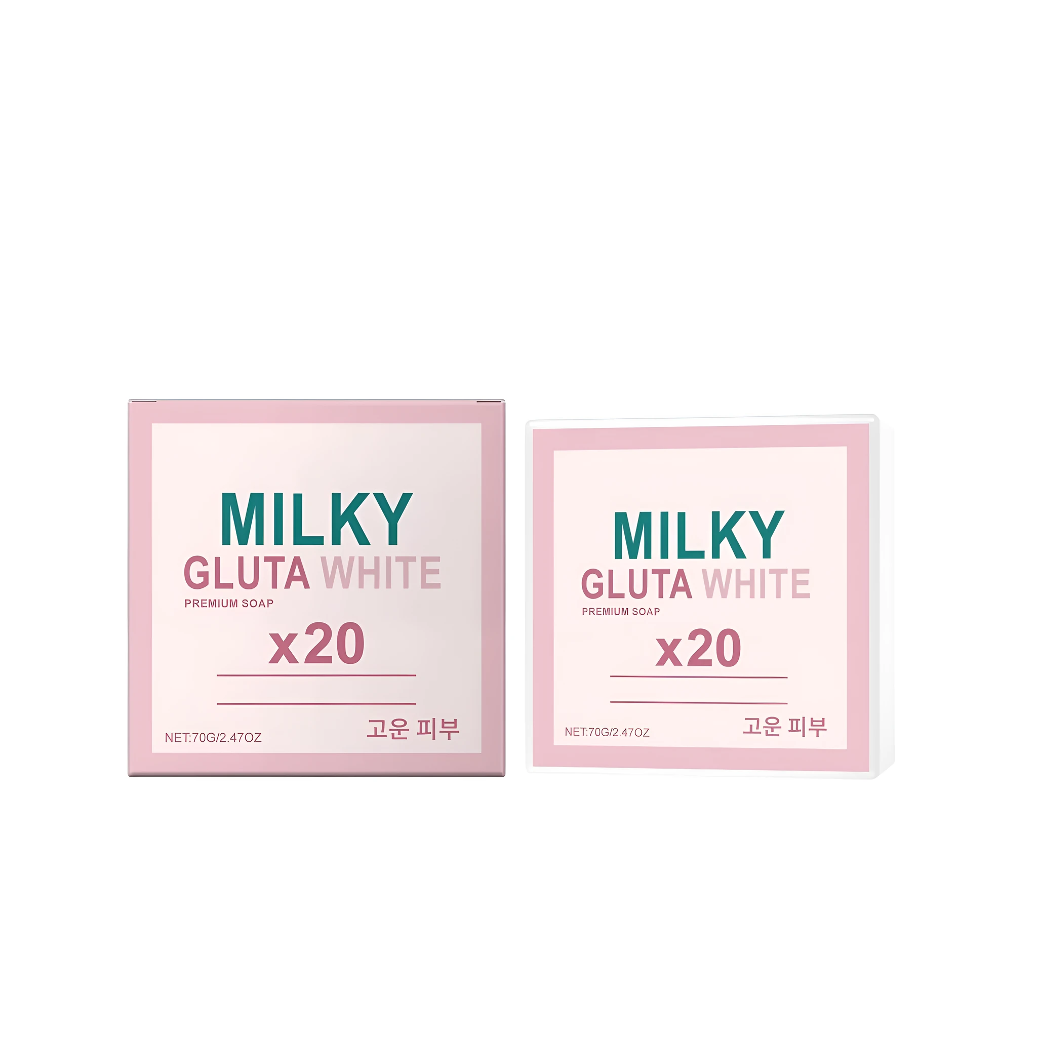 Milky Gluta White Premium Soap 70g bar with glutathione and milk