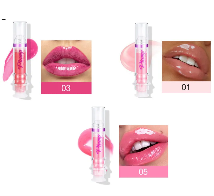 Tube of rich colour lipstick in a glossy finish, shown with shade options