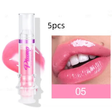 Tube of rich colour lipstick in a glossy finish, shown with shade options