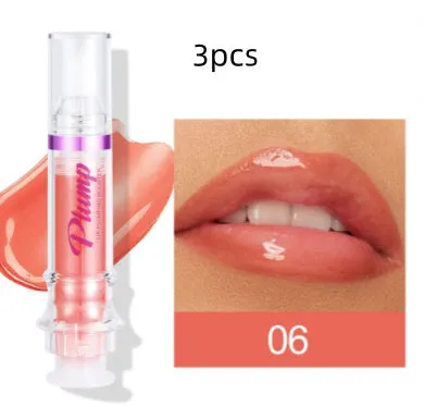 Tube of rich colour lipstick in a glossy finish, shown with shade options