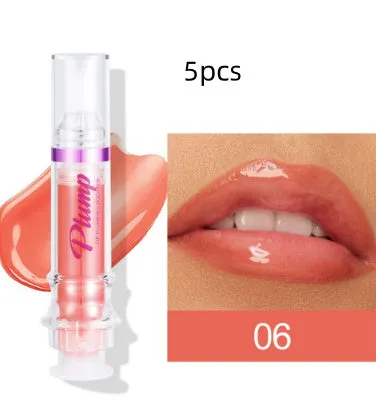 Tube of rich colour lipstick in a glossy finish, shown with shade options