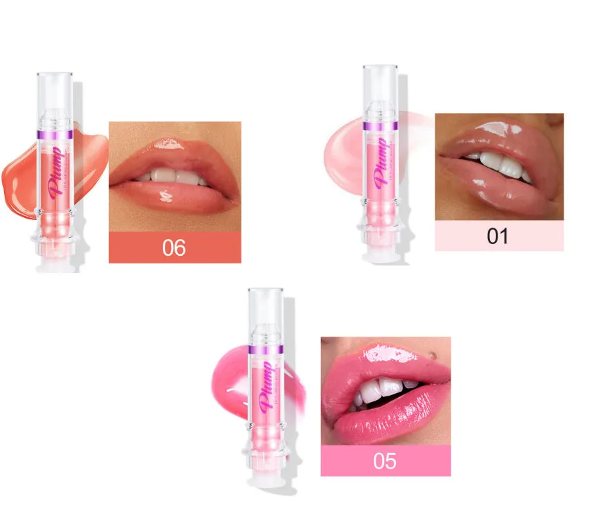 Tube of rich colour lipstick in a glossy finish, shown with shade options