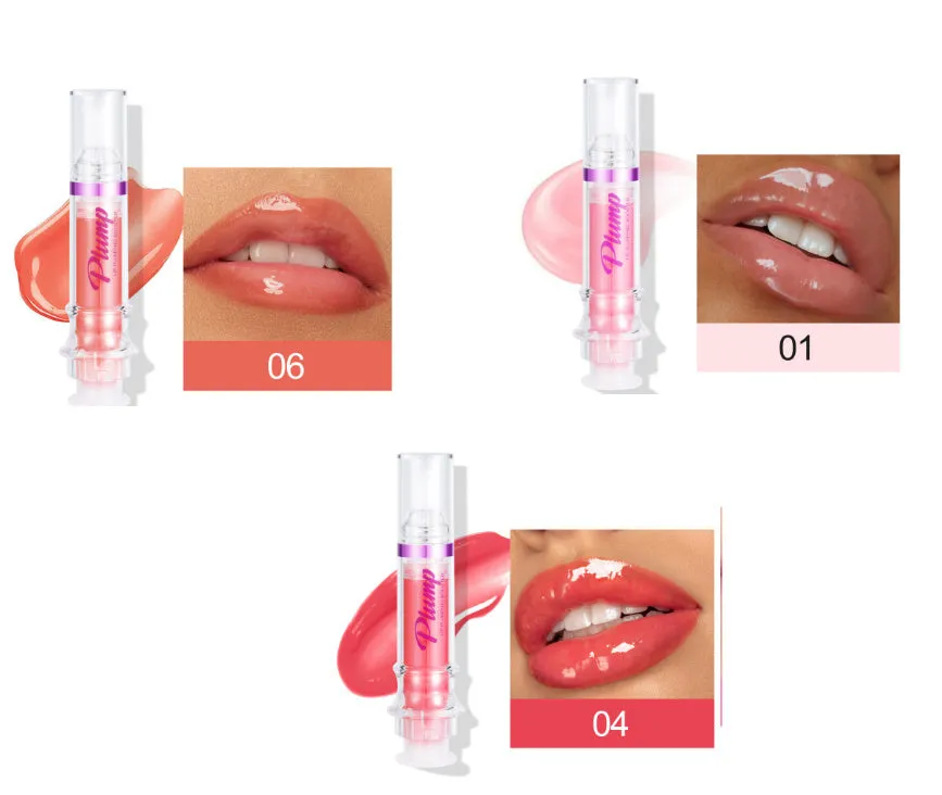 Tube of rich colour lipstick in a glossy finish, shown with shade options