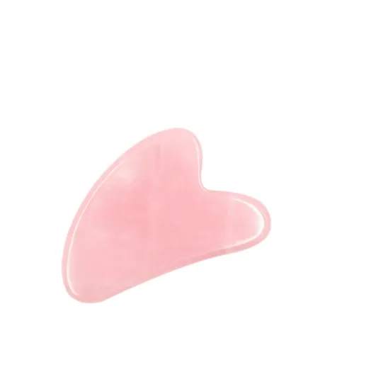 Blue manual swan-shaped neck massager with six rolling wheels and a natural crystal jade scraping board on a white background.
