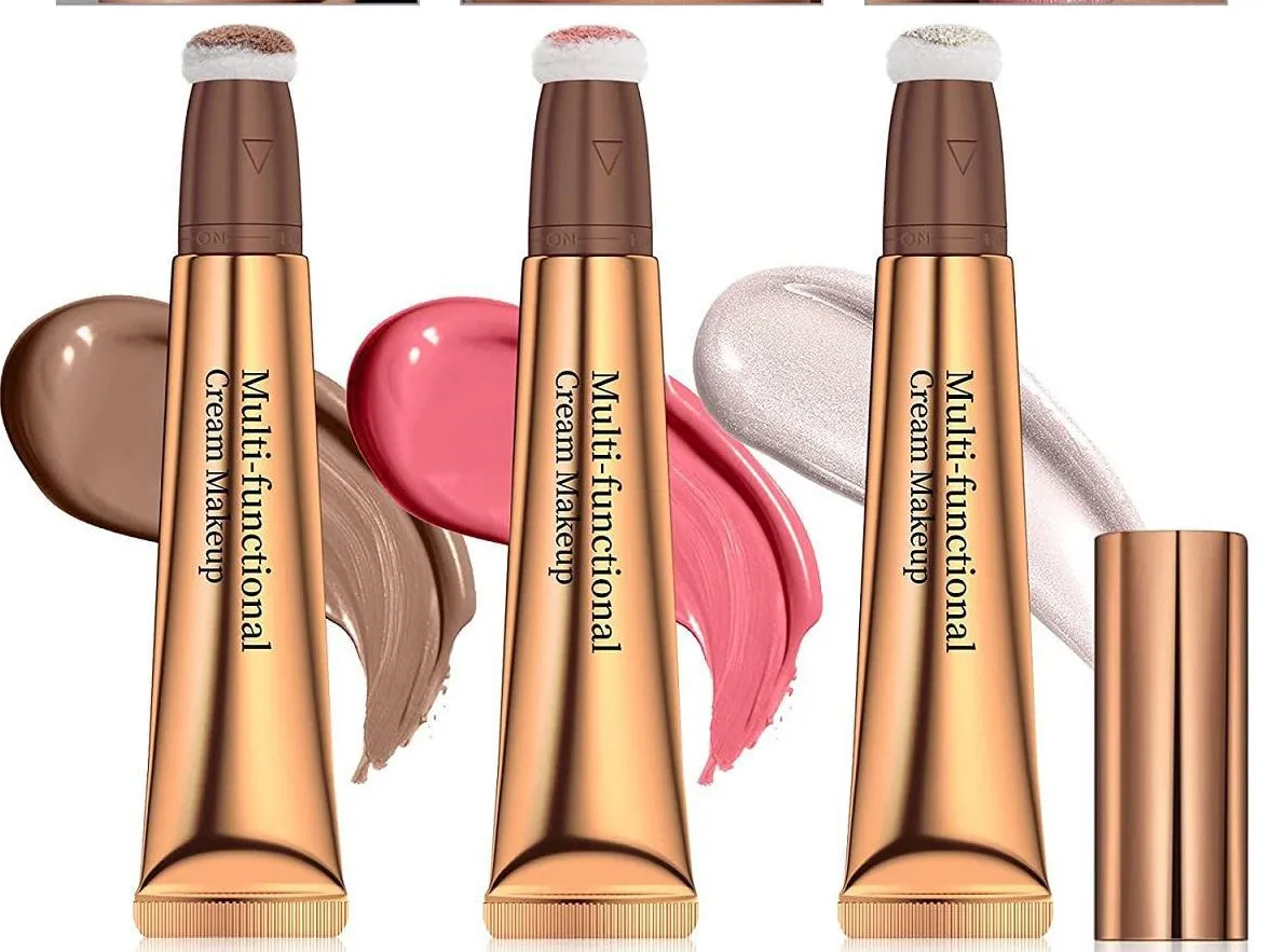 15ml liquid highlight and contour pen with sponge applicator head in multiple colour shades