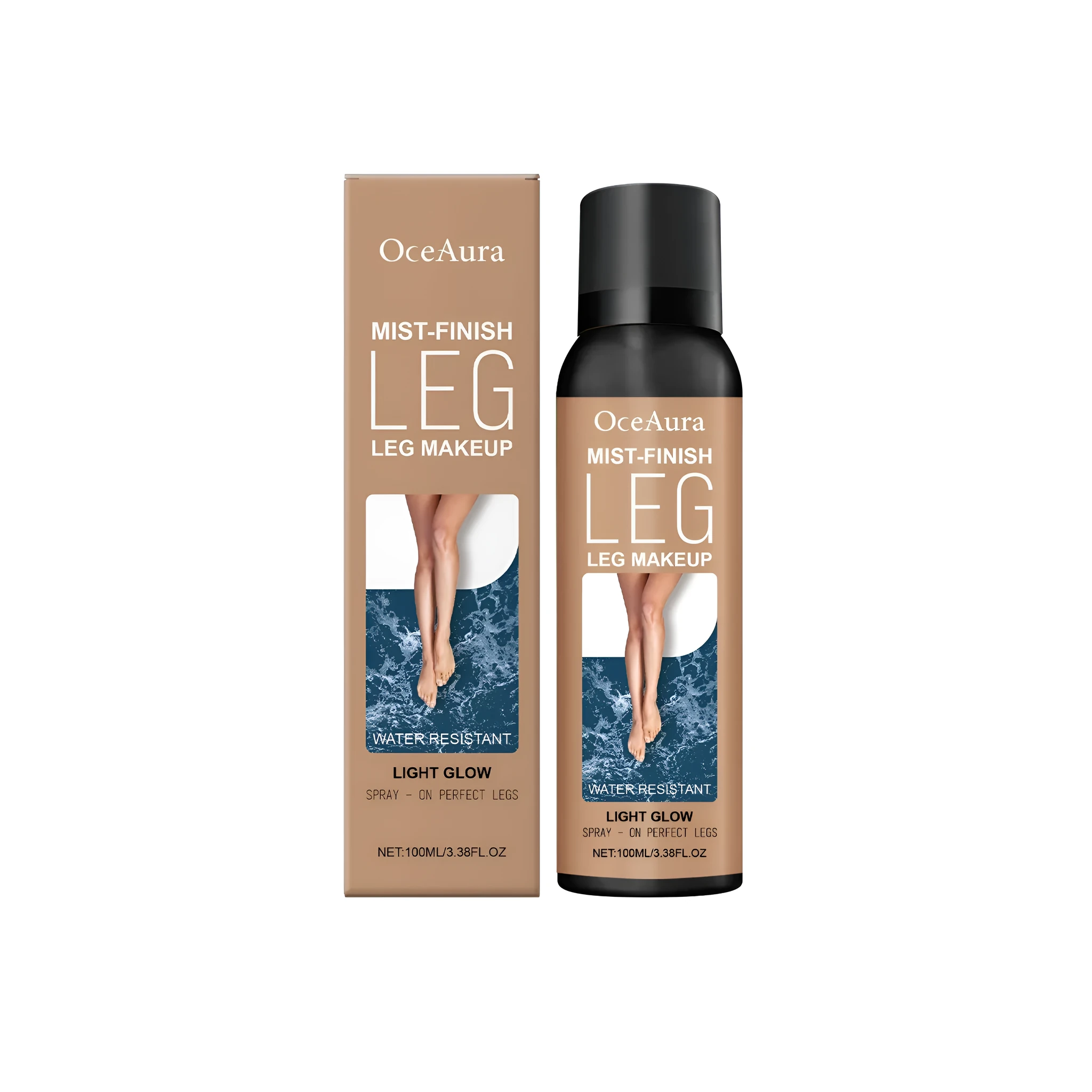 120ml leg concealer blackening spray can with water-based temporary skin colouring formula