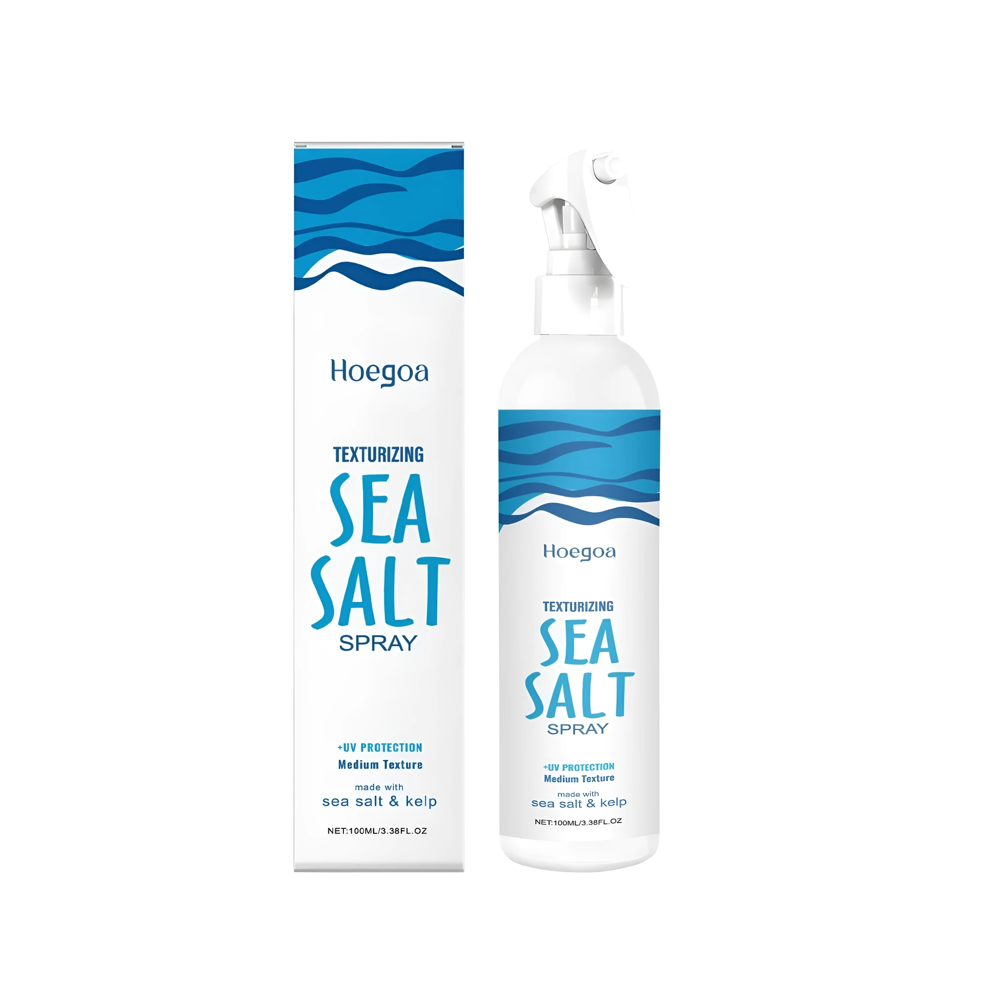 100ml aerosol can of sea salt styling hair spray with kelp extract for textured hairstyles