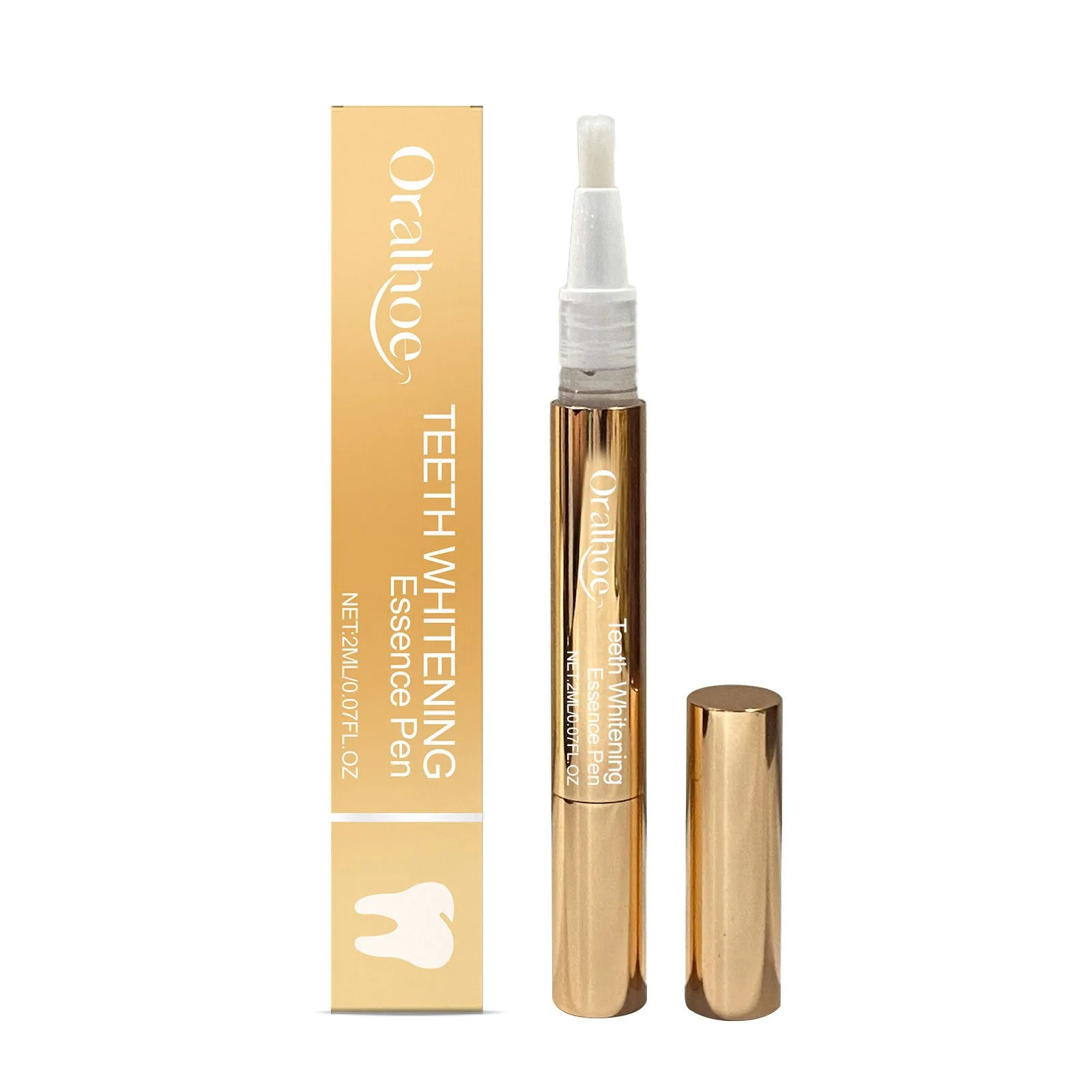 Portable toothbrush pen with brightening formula for teeth stains