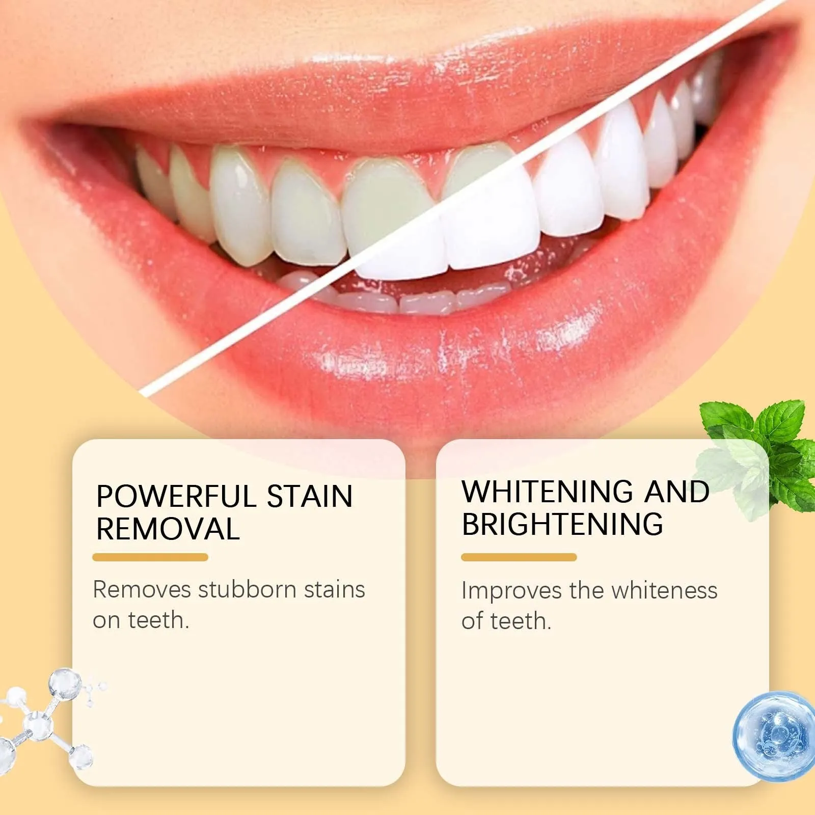 Portable toothbrush pen with brightening formula for teeth stains